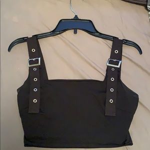 Tiger Mist Kailey Utility Strap Crop Top